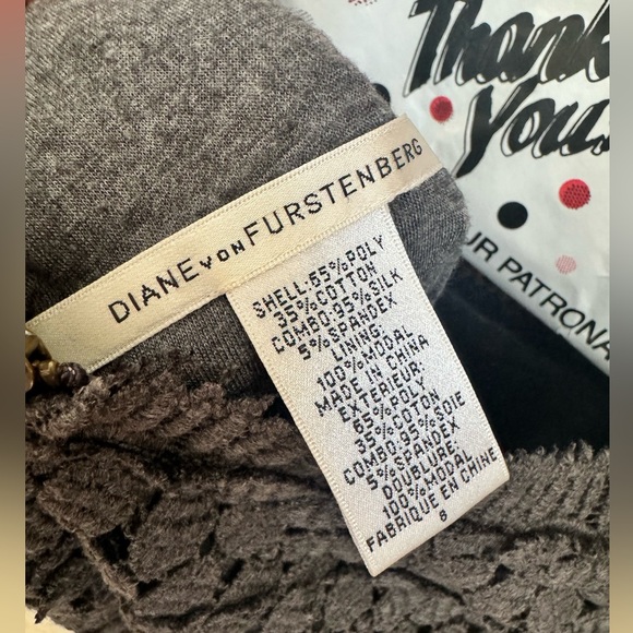 Diane Von Furstenberg Gray Size 8 Dress - Picture 4 of 7